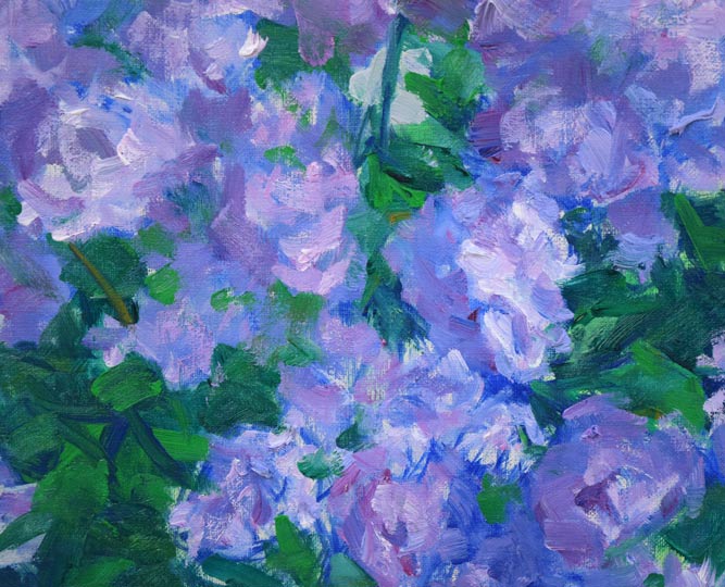 伊藤正「ライラック」油絵・F6号 拡大画像3