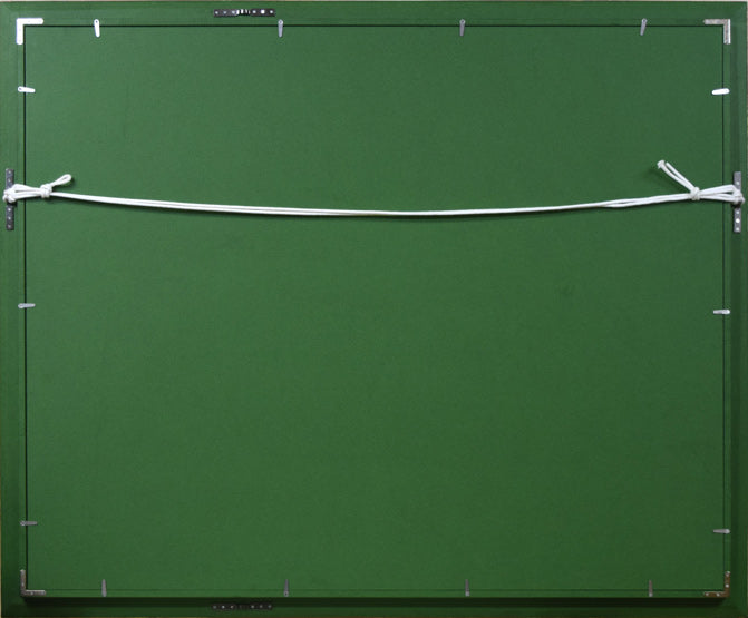 伊藤正「ロッシェルビェールの屋根(フランス)」油絵・F30号 額縁裏側画像