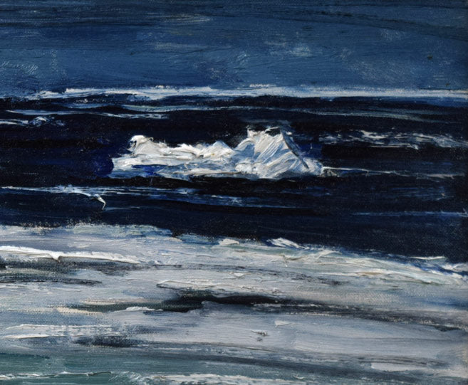 伊藤正「流氷」油絵・F8号 拡大画像2