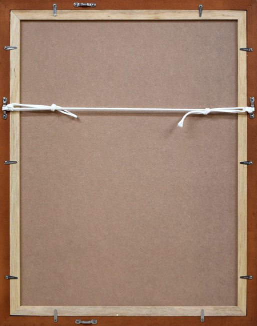 伊藤正「シェルブール(フランス)」水彩画 額縁裏側画像