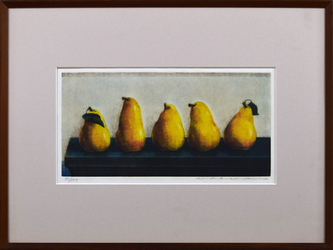 伊藤倭子「5つの梨」銅版画