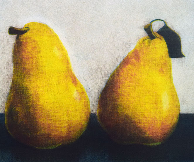 伊藤倭子「5つの梨」銅版画 拡大画像3