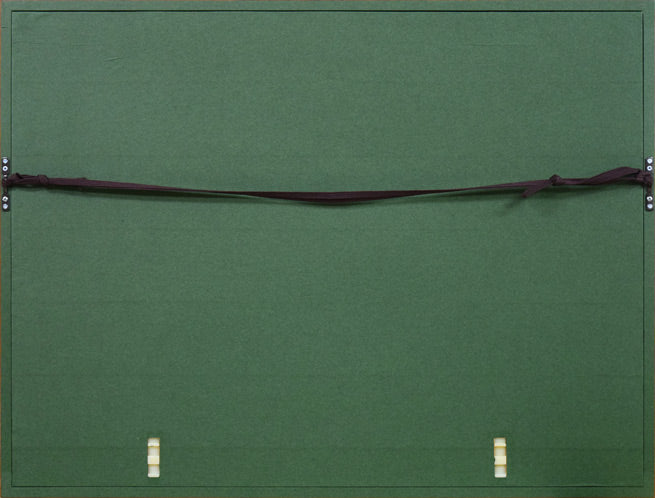 伊藤倭子「5つの梨」銅版画 額縁裏側画像