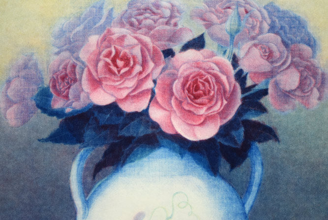 伊藤倭子「バラ」銅版画 拡大画像1