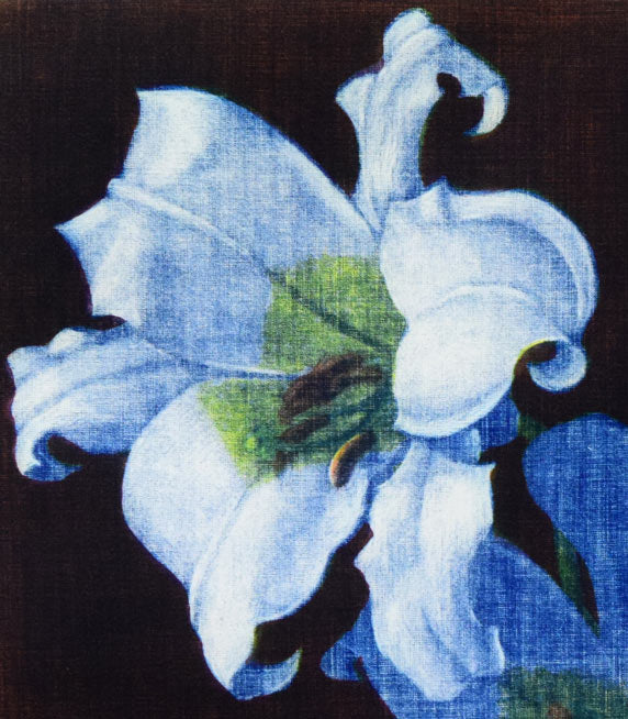 伊藤倭子「白百合」銅版画 拡大画像2