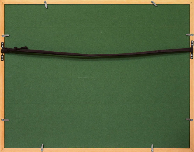 伊藤倭子「白百合」銅版画 額縁裏側画像