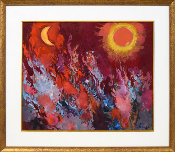 岩船修三「偉い神さまの梟」水彩画