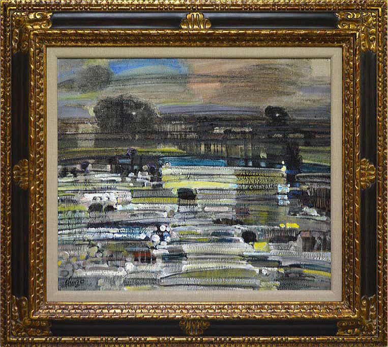 岩船修三「曠原」油絵・F10号