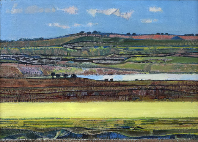 岩船修三「丘」油絵・F8号 拡大画像1