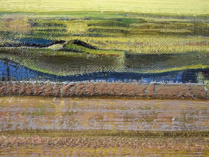 岩船修三「丘」油絵・F8号 拡大画像5