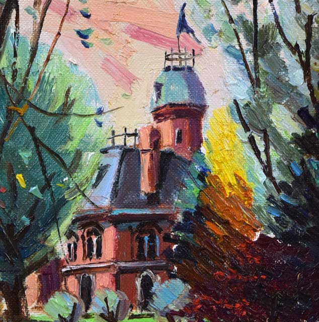 岩倉三喜生「道庁」油絵・F0号 拡大画像1