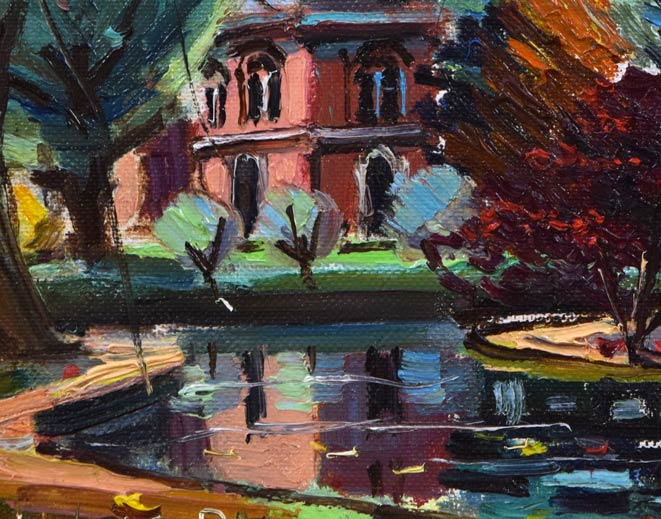 岩倉三喜生「道庁」油絵・F0号 拡大画像2