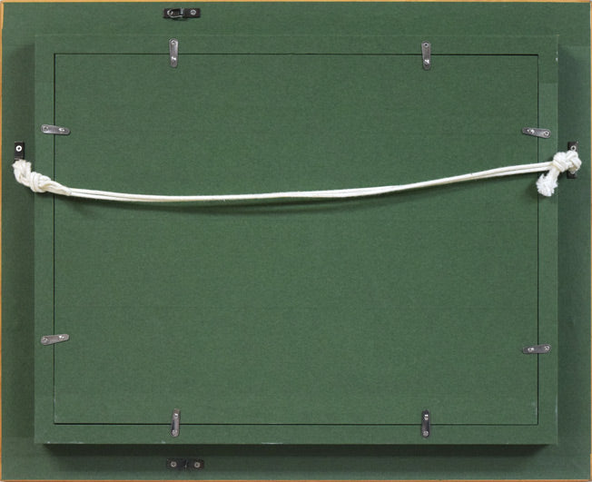 岩倉三喜生「道庁」油絵・F4号 額縁裏側画像