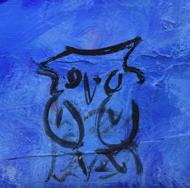 岩本英希「花束」油絵・F6号 作家特有の描き印