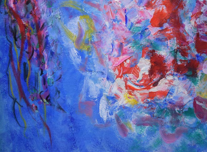 岩本英希「花束」油絵・F6号 拡大画像3