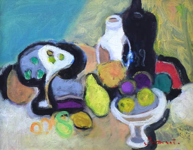 岩本英希「静物画」油絵・F3号 作品全体拡大画像