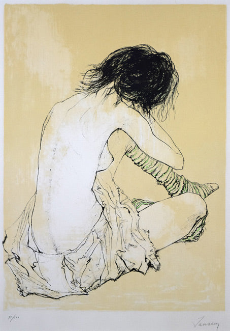 ジャン・ジャンセン(Jean Jansem)「ジェニー」リトグラフ 作品全体画像