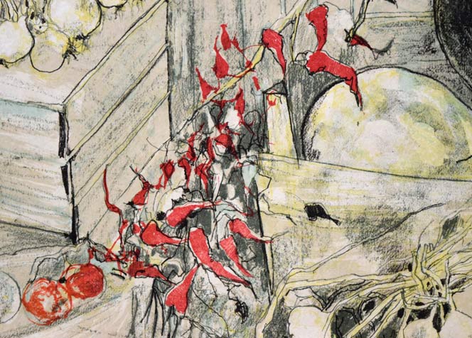 ジャンセン「ローマ秤のある静物」リトグラフ 拡大画像3