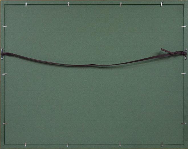 ジャンセン「ローマ秤のある静物」リトグラフ 額縁裏側画像