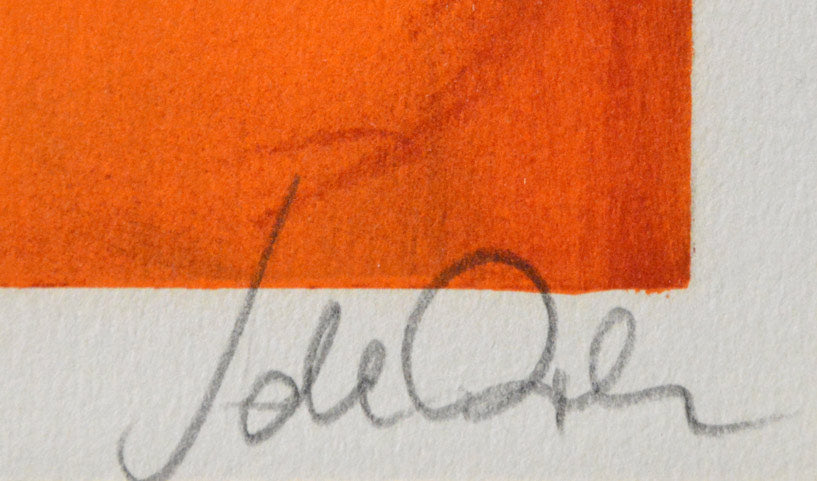 ジャヌス・ド・ローラ「スージー」リトグラフ サイン部分