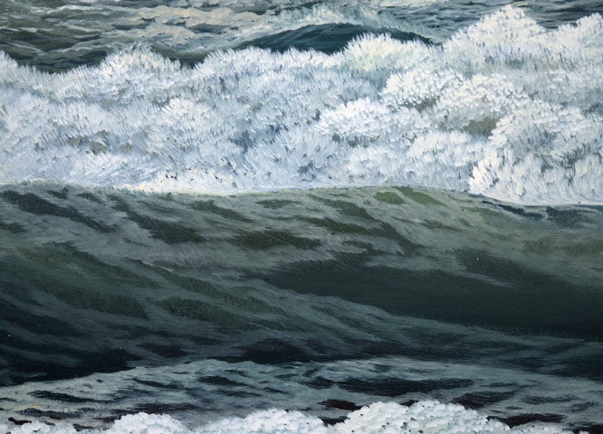 上代誠「海鳴り」油絵・P15号 拡大画像6