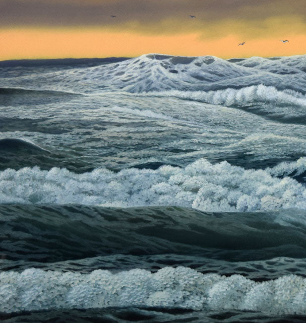 上代誠「海鳴り」油絵・P15号 拡大画像3