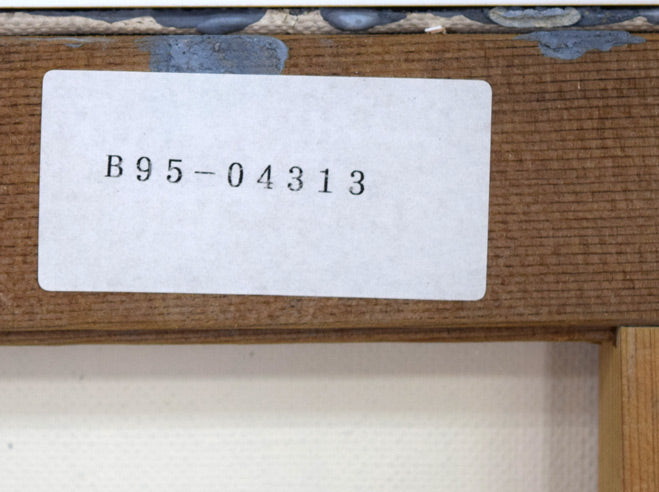 上代誠「海鳴り」油絵・P15号 裏書きシール拡大画像