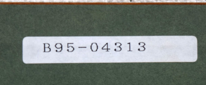 上代誠「海鳴り」油絵・P15号 額裏シール拡大画像