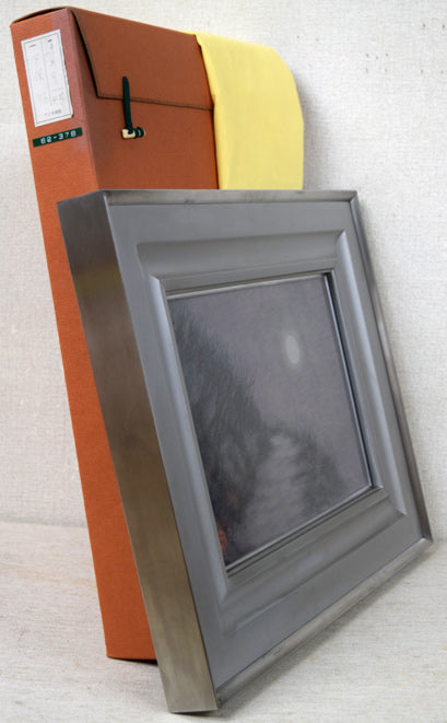 下保昭「峠の月」日本画・P4号 付属品(箱・黄袋)画像