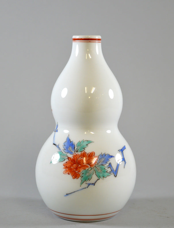 十三代 酒井田柿右衛門「錦菊文花瓶」共箱 1