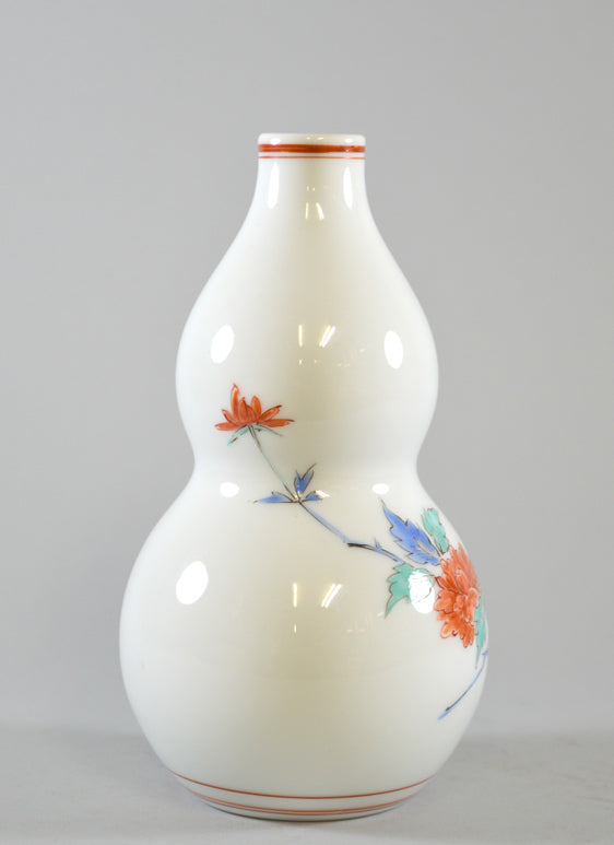 十三代 酒井田柿右衛門「錦菊文花瓶」共箱 2