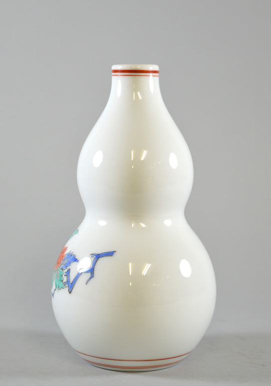 十三代 酒井田柿右衛門「錦菊文花瓶」共箱 4