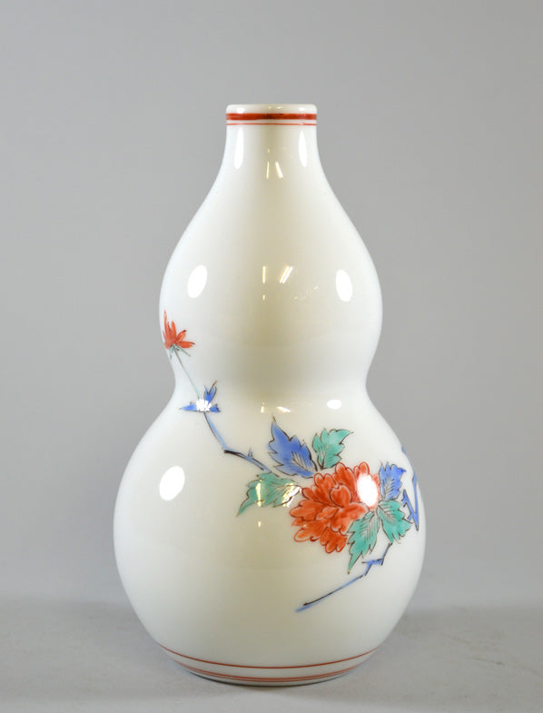 十三代 酒井田柿右衛門「錦菊文花瓶」共箱 6