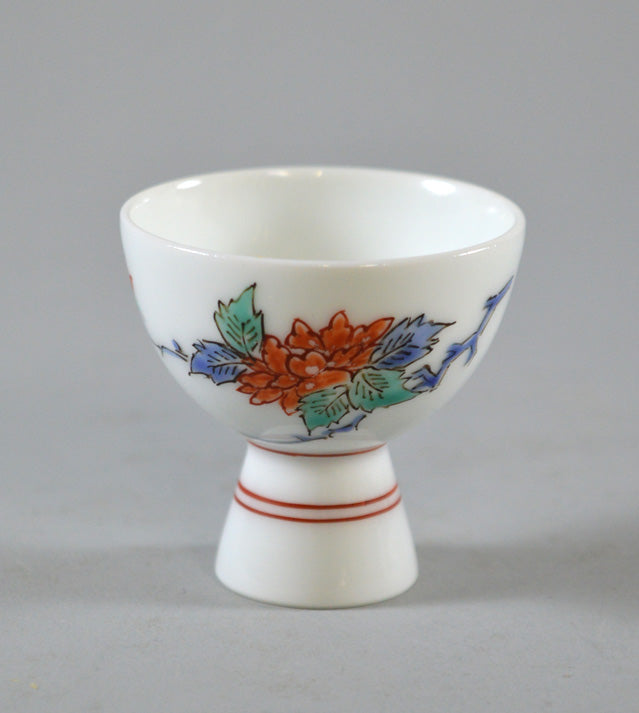 十三代 酒井田柿右衛門「錦牡丹文酒器」共箱 お猪口部分