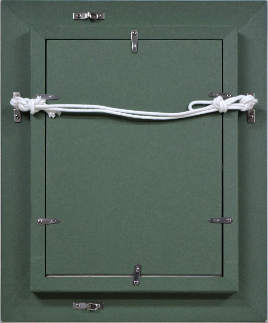 亀山良雄「花・鳥」油絵・SM 額縁裏側画像