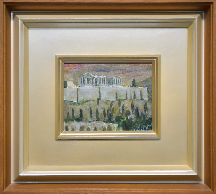 亀山良雄「パルテノン神殿」油絵・F0号