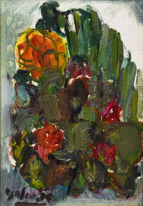 亀山良雄「静物画」油絵・SM 作品全体画像