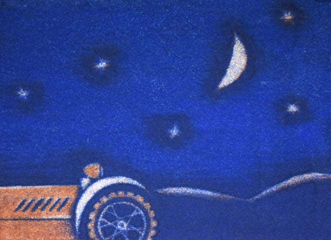 金沢一彦「オンザロード」銅版画 拡大画像2