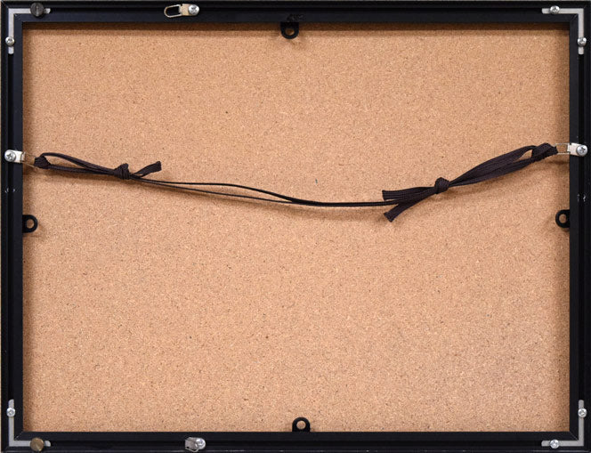 金沢一彦「オンザロード」銅版画 額縁裏側画像