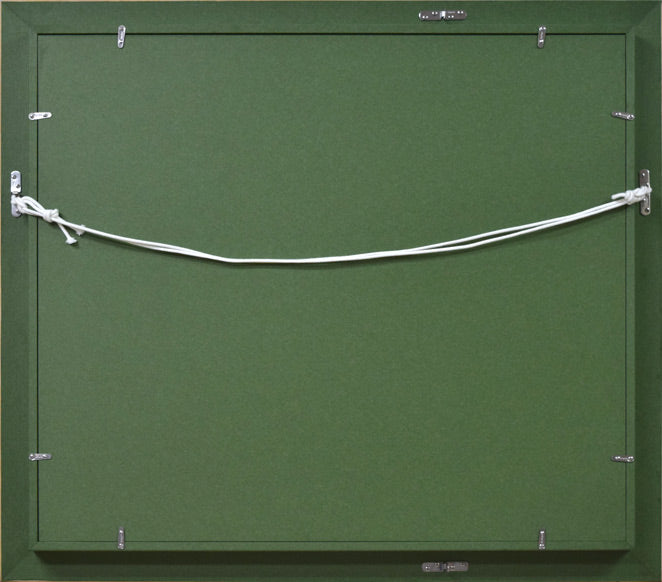 金子誠治「朝陽風景」油絵・F10号 額縁裏側画像