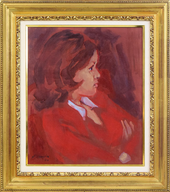 金子幸正「女性像」油絵・F8号