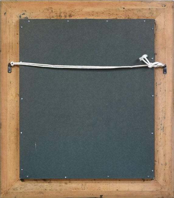 金子幸正「女性像」油絵・F8号 額縁裏側画像