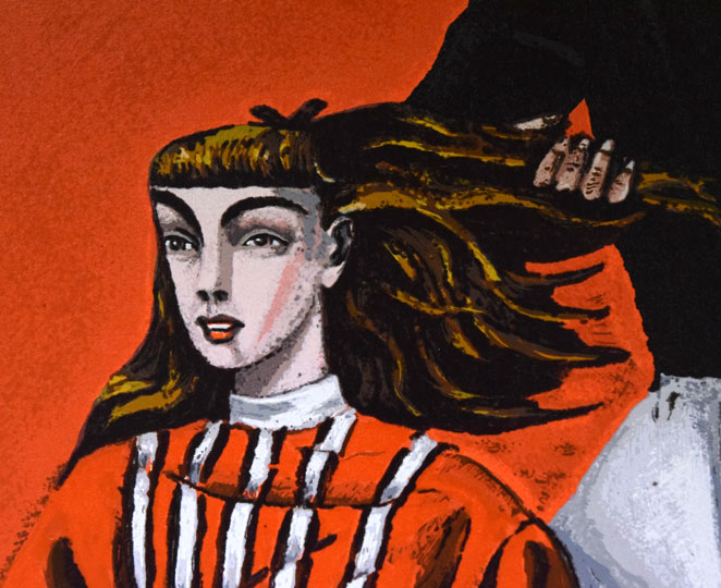 金子國義「ジングルベル」シルクスクリーン版画 拡大画像7