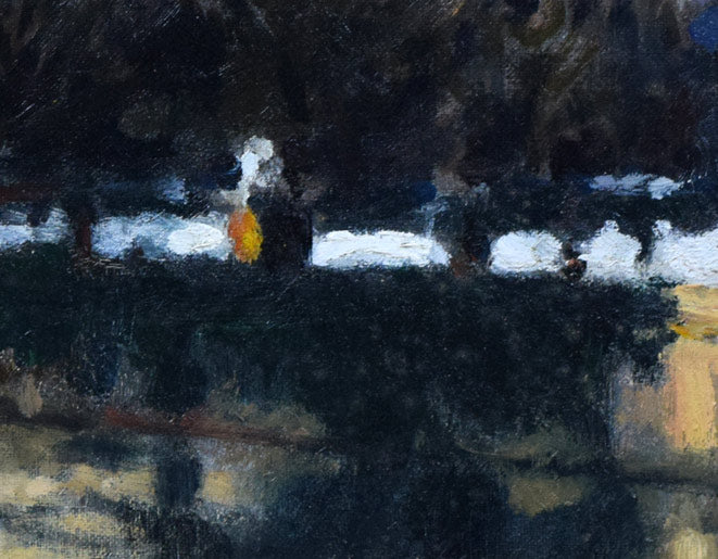 金子誠治「パリ風景(ノートルダム大聖堂)」油絵・F6号 拡大画像7