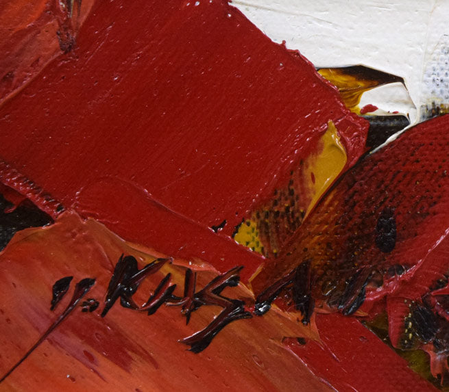 葛西 四雄「北の浜」油絵・SM サイン拡大画像