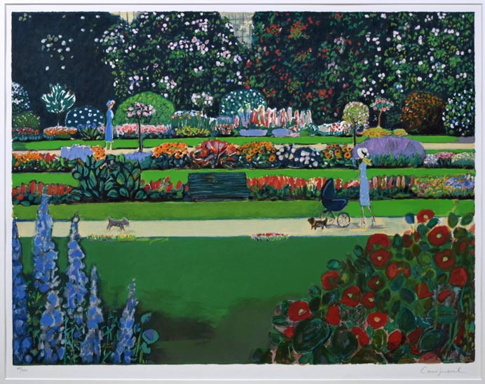 カシニョール「バガテル（大きな公園）」シルクスクリーン版画　作品全体拡大画像