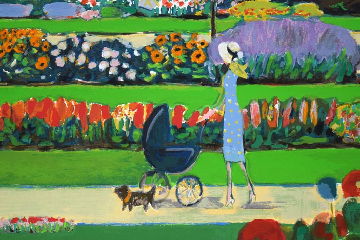 ジャン・ピエール・カシニョール(JEAN PIERRE CASSIGNEUL)「バガテル(大きな公園)」リトグラフ 拡大画像2