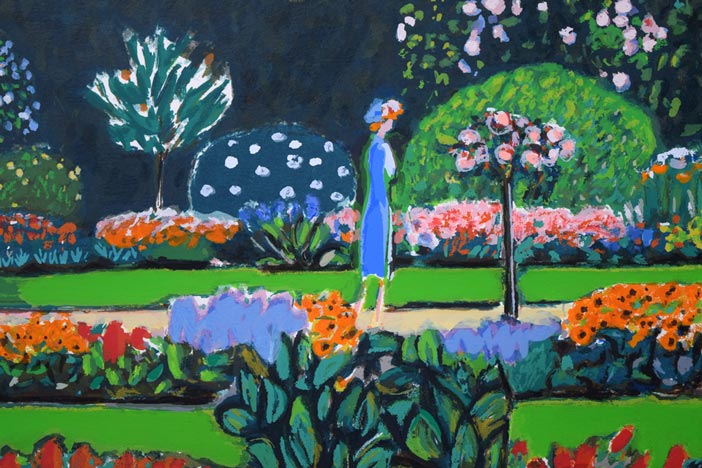 ジャン・ピエール・カシニョール(JEAN PIERRE CASSIGNEUL)「バガテル(大きな公園)」リトグラフ 拡大画像1