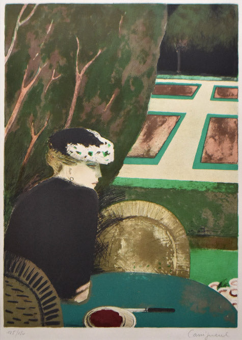 ジャン・ピエール・カシニョール(JEAN PIERRE CASSIGNEUL)「沈黙」リトグラフ 作品全体拡大画像