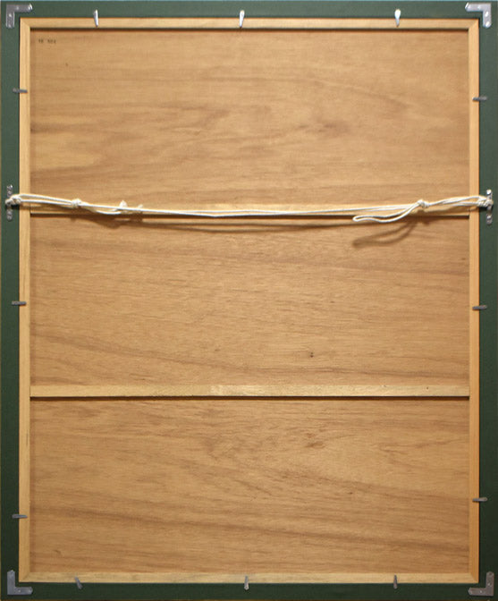 ジャン・ピエール・カシニョール(JEAN PIERRE CASSIGNEUL)「沈黙」リトグラフ 額縁裏側画像